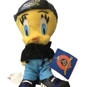 Tweety Bird vintage plush toy 1998, Looney Tunes, hip hop tweety